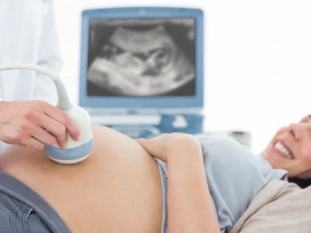 Ultrasound image showcasing a detailed anomaly scan during pregnancy.