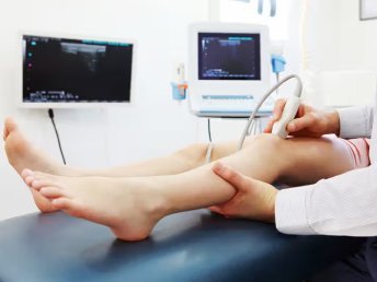 Peripheral Arterial Doppler ultrasound image for vascular assessment.
