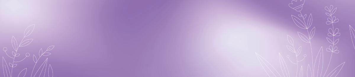 Lilac Harmony: Captivating Floral Banner Lilac floral banner with delicate blossoms and greenery on a soft lilac background.